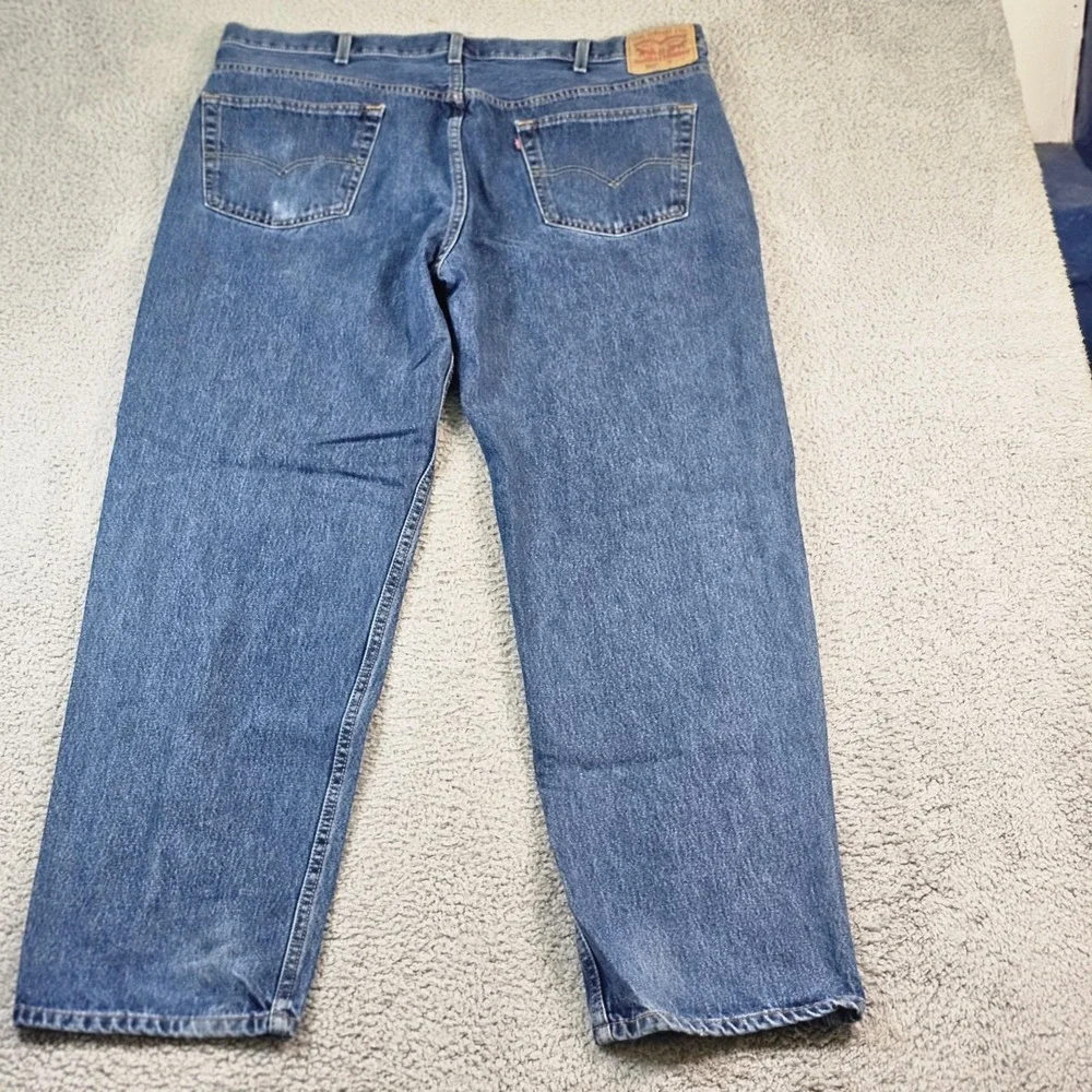 Levis 550 Jeans Mens 44x34 Blue Relaxed Fit Tapered Denim Medium Wash‎ Pants